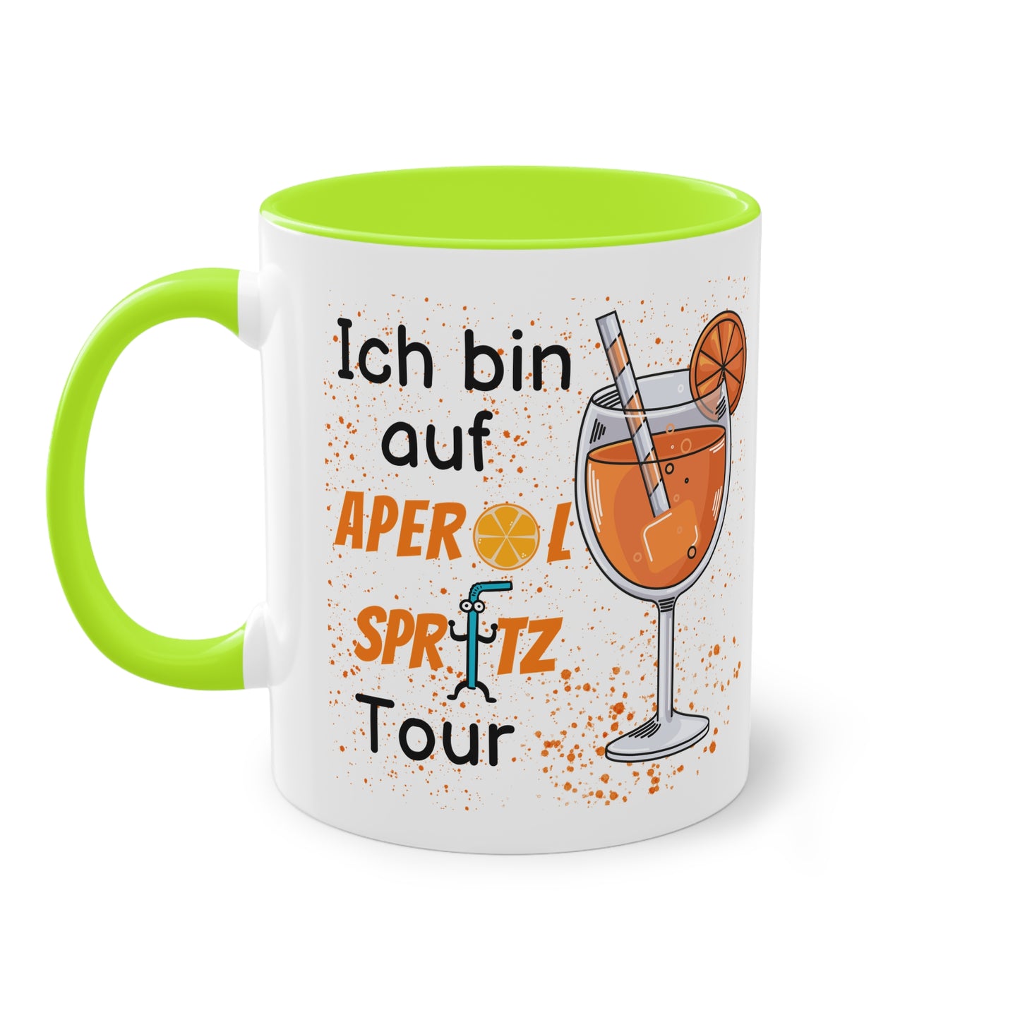 Ich bin auf Aperol Spritz Tour - Zwei-Ton-Tasse