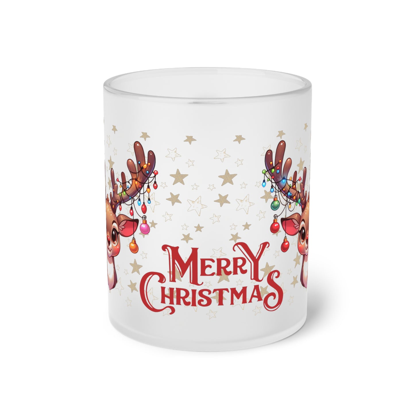 Merry Christmas Rentier  - Milchglas Tasse