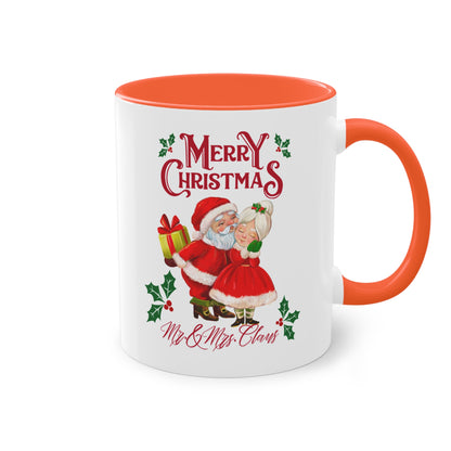 Merry Christmas Mr. & Mrs. Claus - Zwei-Ton-Kaffeetasse