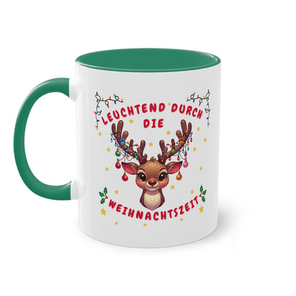 Leuchtend durch die Weihnachtszeit - Zwei-Ton-Kaffeetasse