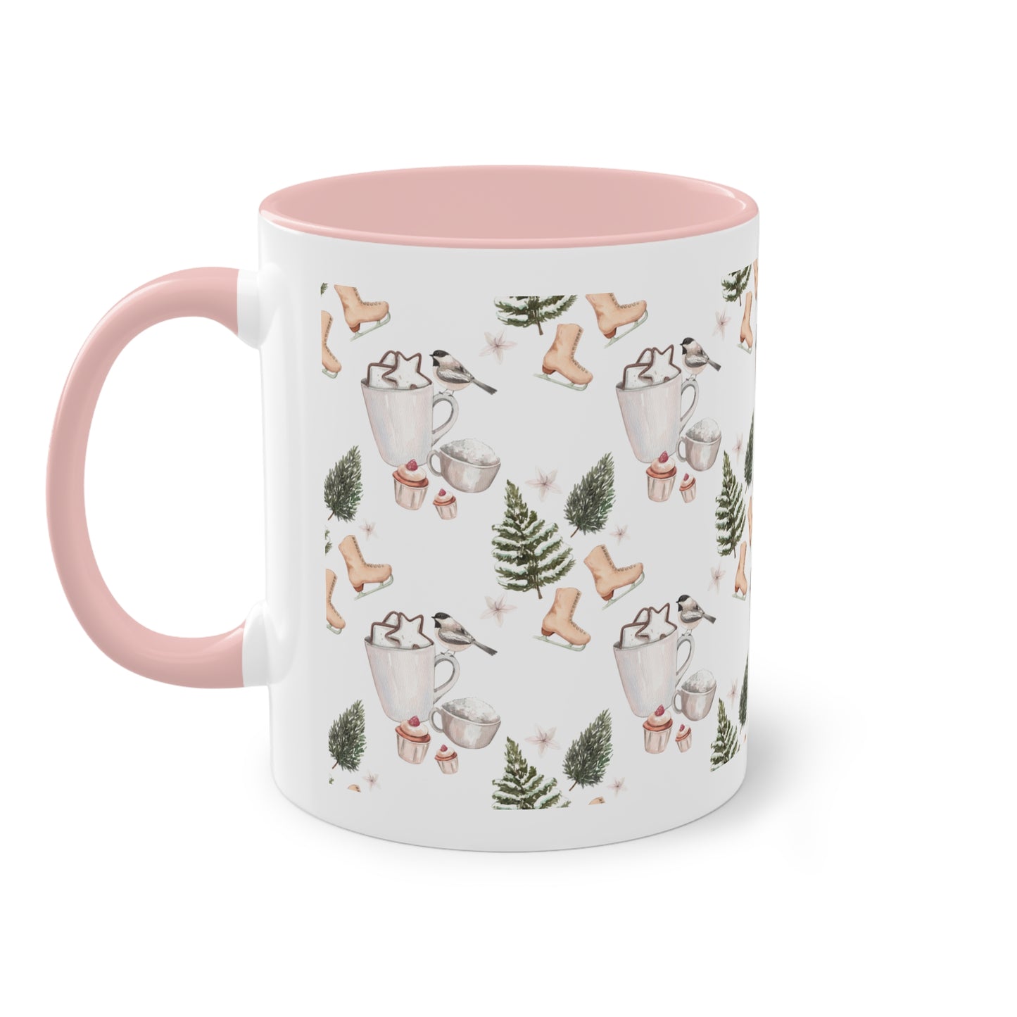 weihnachtliches Muster - Zwei-Ton-Kaffeetasse