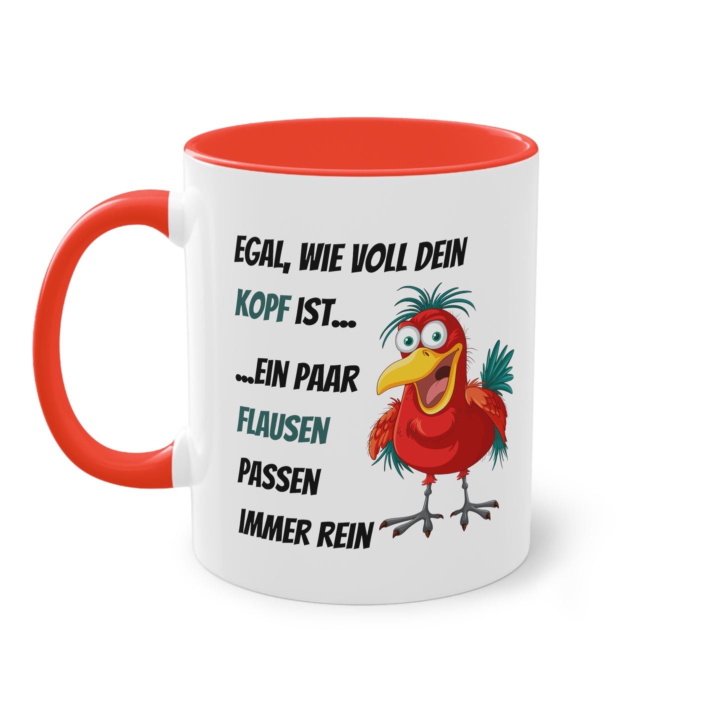 Egal, wie voll dein Kopf ist - Zwei-Ton-Kaffeetasse