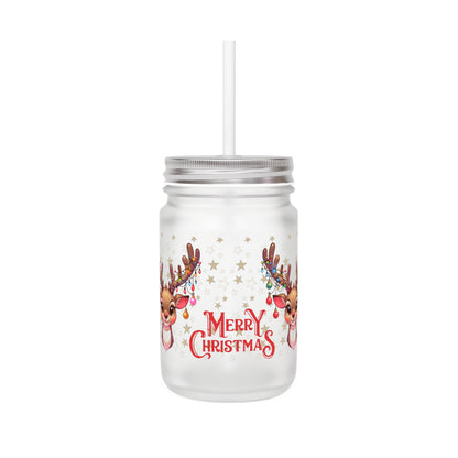 Merry Christmas Rentier - Mason Jar