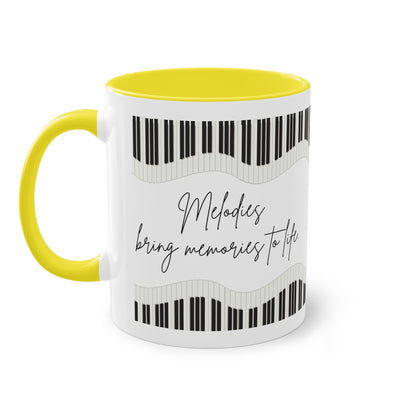 Melodies bring memories to life - Zwei-Ton-Kaffeetasse