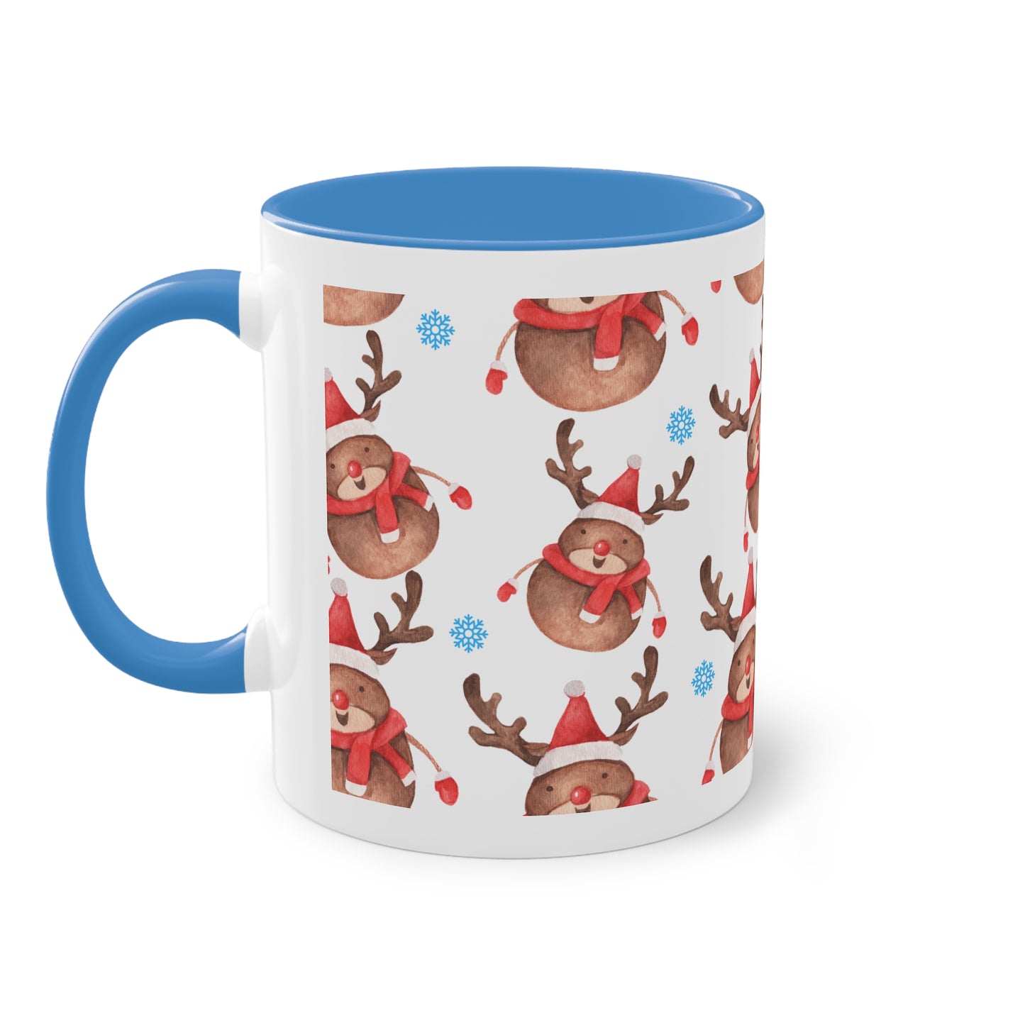 weihnachtliche Rentiere - Zwei-Ton-Kaffeetasse