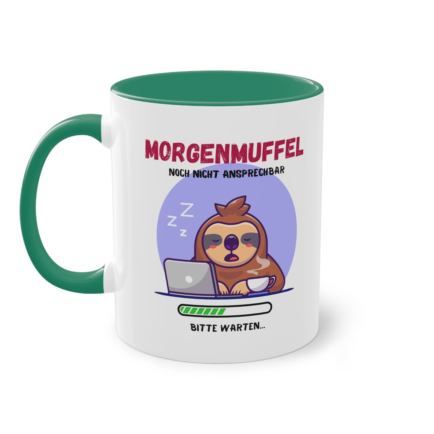 Morgenmuffel...Noch nicht ansprechbar - Zwei-Ton-Kaffeetasse