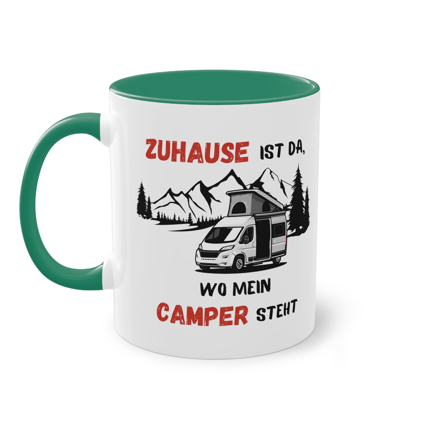 Zuhause ist da, wo mein Camper steht - Zwei-Ton-Kaffeetasse