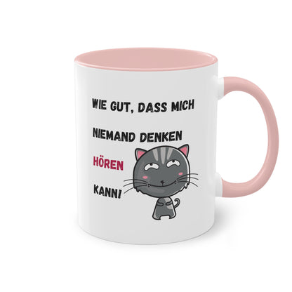 Wie gut, dass mich niemand denken hören kann - Zwei-Ton-Kaffeetasse