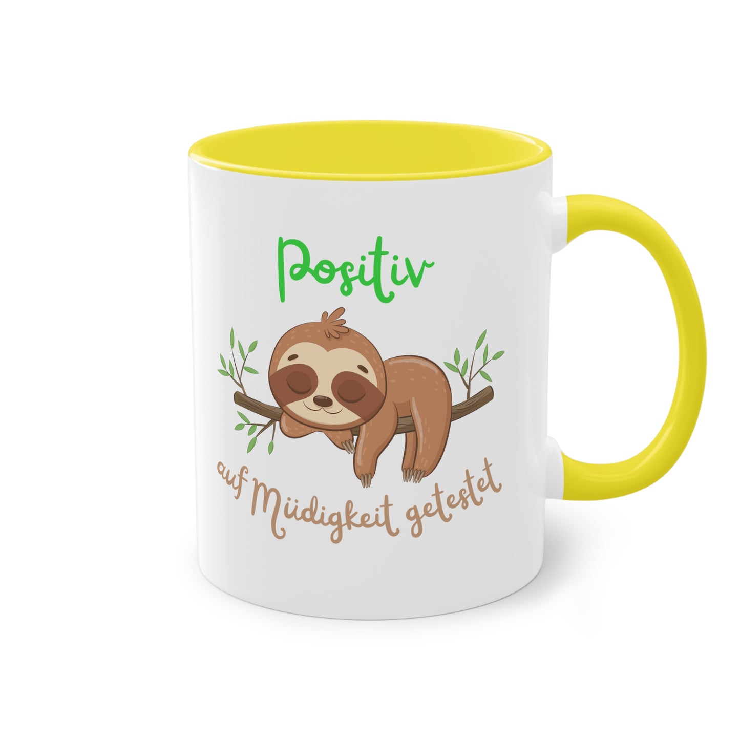 Positiv auf Müdigkeit getestet - Zwei-Ton-Kaffeetasse