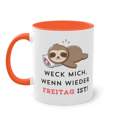 Weck mich, wenn wieder Freitag ist - Zwei-Ton-Kaffeetasse