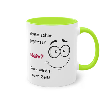 Heute schon gegrinst - Zwei-Ton-Kaffeetasse