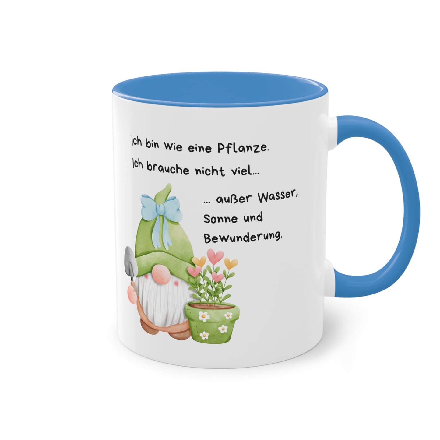 Ich bin wie eine Pflanze.  - Zwei-Ton-Kaffeetasse