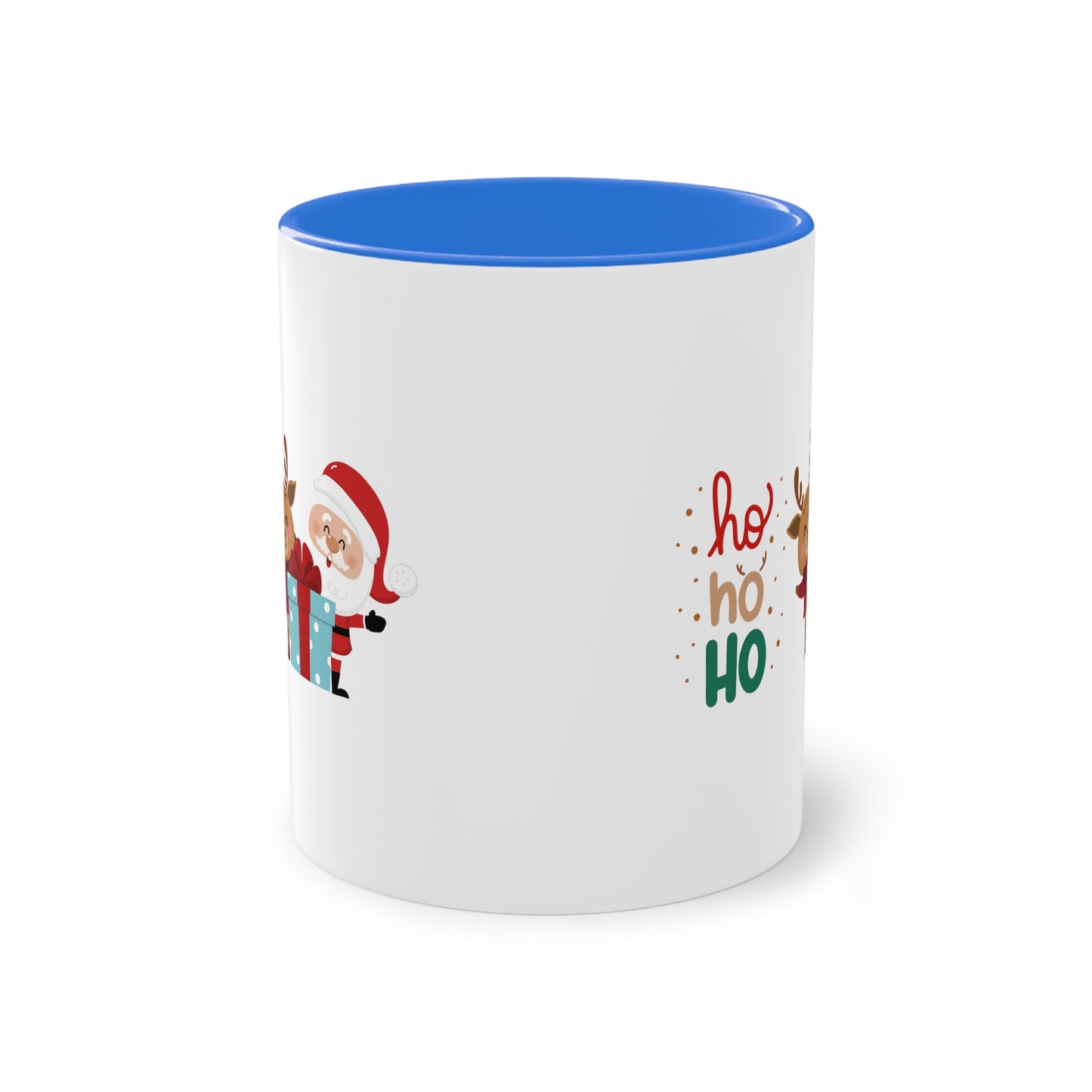 Ho ho ho Rentier und Santa  (2) - Zwei-Ton-Kaffeetasse