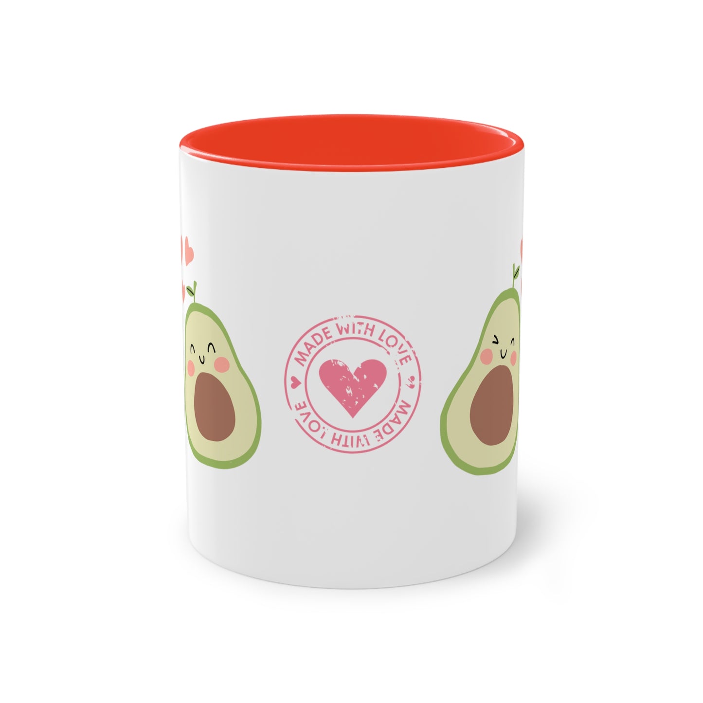 Avocado made with Love - Zwei-Ton-Kaffeetasse