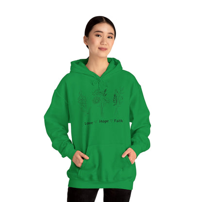 Unisex Hoodie - Glaube, Liebe, Hoofnung