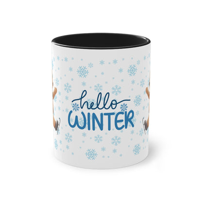 Hello Winter - Zwei-Ton-Kaffeetasse