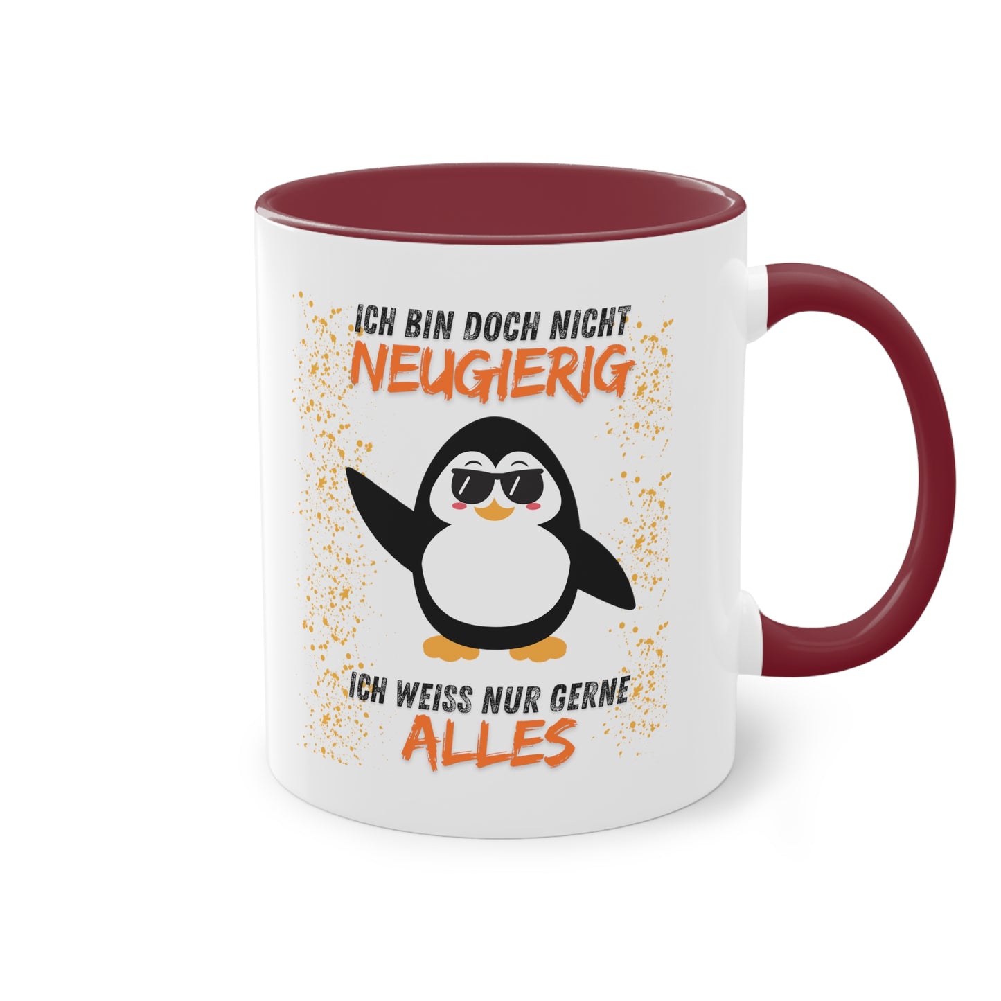 Ich bin doch nicht neugierig - Zwei-Ton-Kaffeetasse