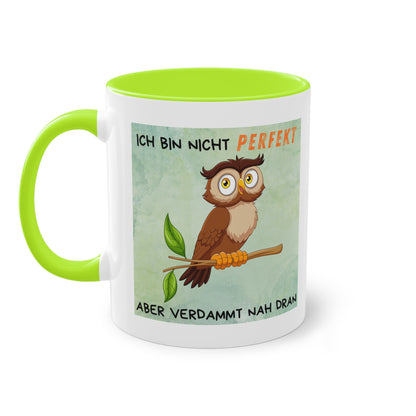 Ich bin nicht perfekt aber verdammt nah dran - Zwei-Ton-Kaffeetasse