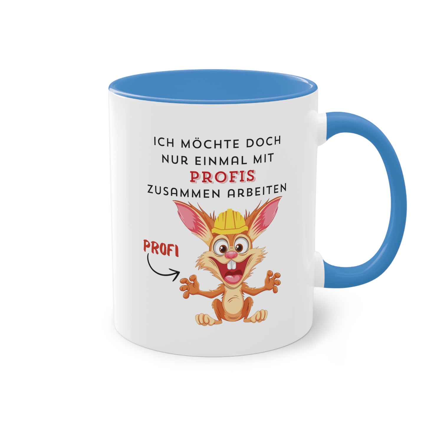 Ich möchte doch nur einmal mit Profis zusammenarbeiten 2 - Zwei-Ton-Kaffeetasse