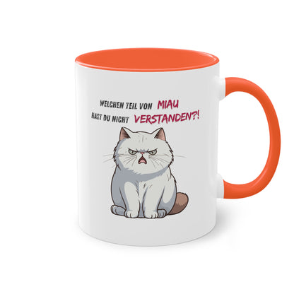 Welchen Teil von Miau - Zwei-Ton-Kaffeetasse