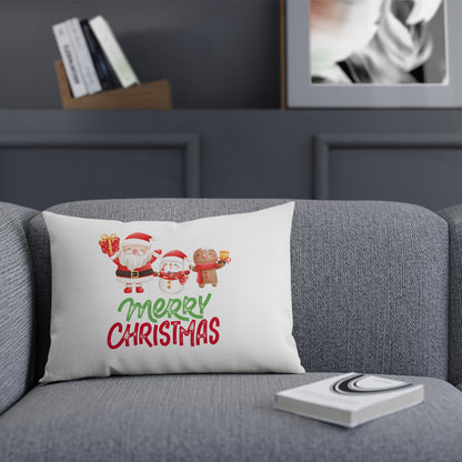 Merry Christmas Santa, Rentier, Schneemann - Sofa-/Dekokissen