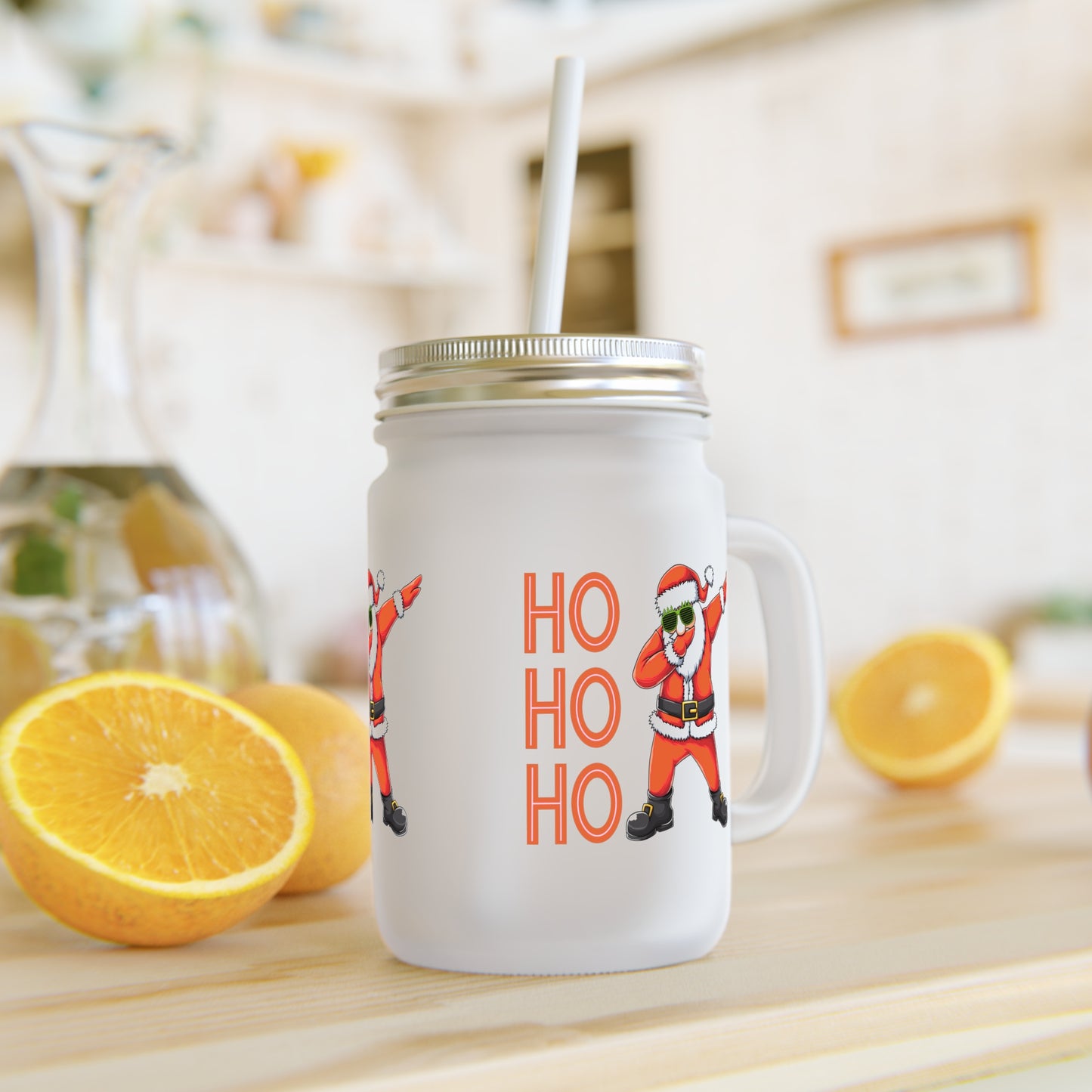 Ho ho ho Santa Claus - Mason Jar