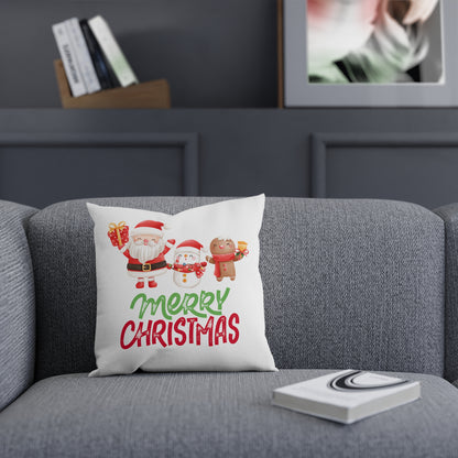 Merry Christmas Santa, Rentier, Schneemann - Sofa-/Dekokissen