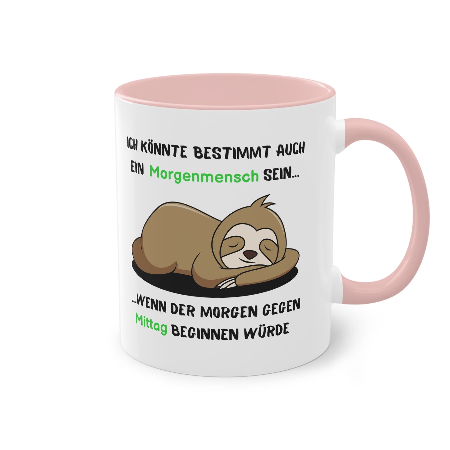 Ich könnte bestimmt auch ein Morgenmensch - Zwei-Ton-Kaffeetasse