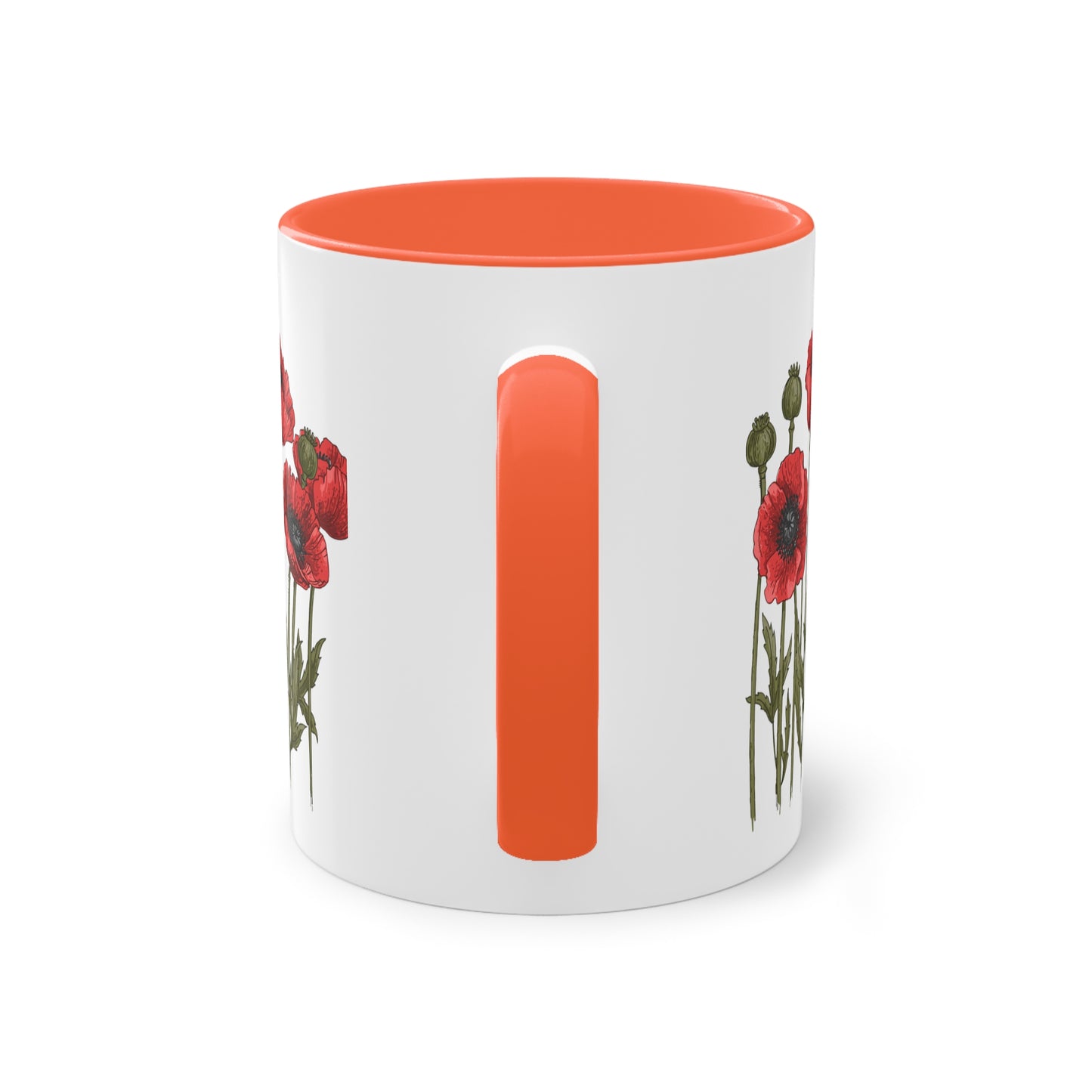 Mohnblumen - Zwei-Ton-Kaffeetasse