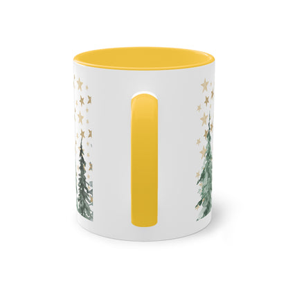 Tannenbaumlandschaft - Zwei-Ton-Kaffeetasse