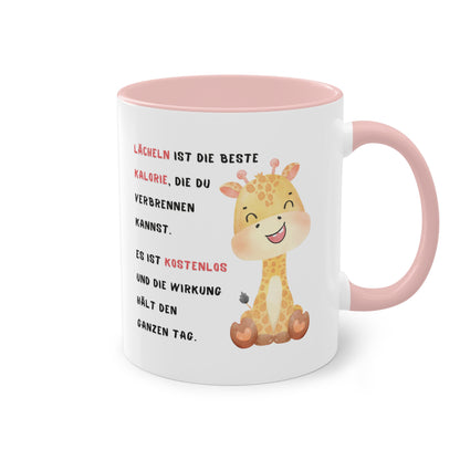 Lächeln ist die beste Kalorie - Zwei-Ton-Kaffeetasse