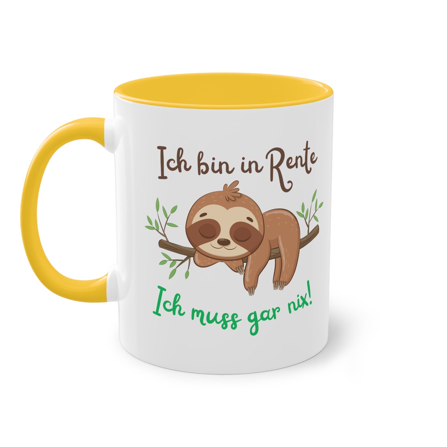 Ich bin in Rente, ich muss gar nix (2) - Zwei-Ton-Kaffeetasse