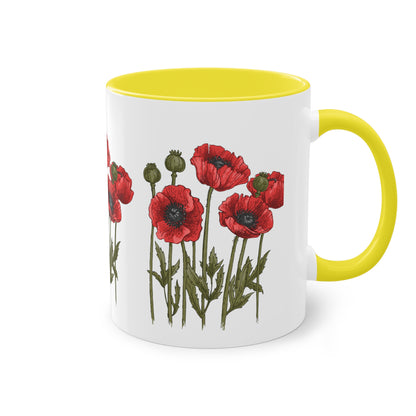 Mohnblumen - Zwei-Ton-Kaffeetasse