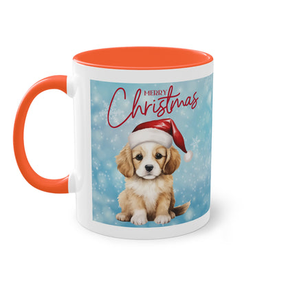 Hund Merry Christmas (5) - Zwei-Ton-Kaffeetasse