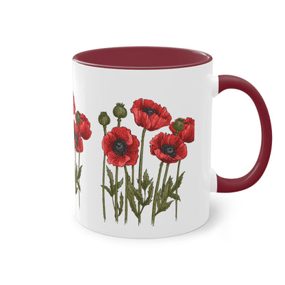 Mohnblumen - Zwei-Ton-Kaffeetasse