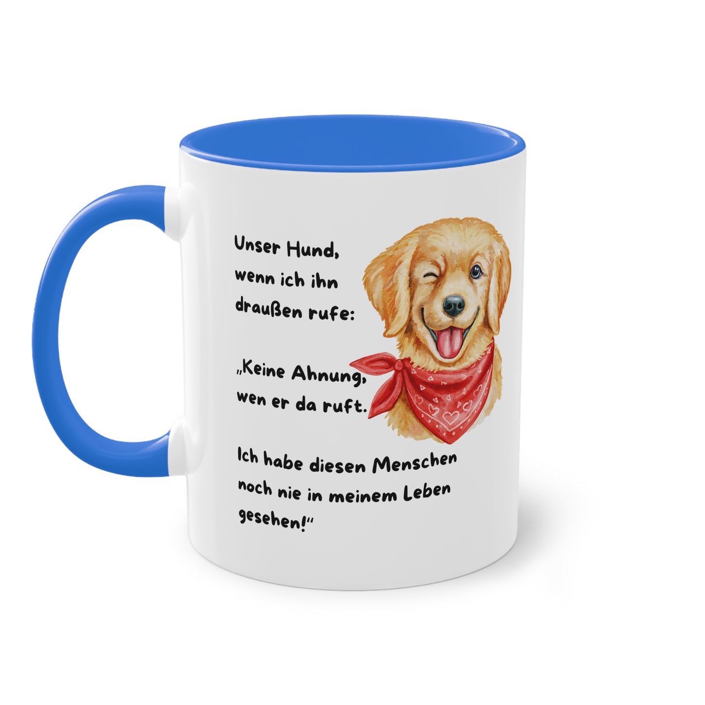 Unser Hund wenn ich ihn draußen - Zwei-Ton-Tasse