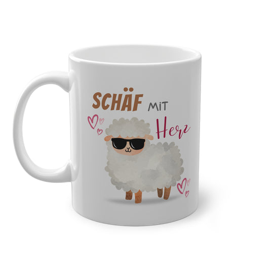 Schäf mit Herz - Kaffeetasse