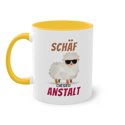 Schäf dieser Anstalt - Zwei-Ton-Tasse