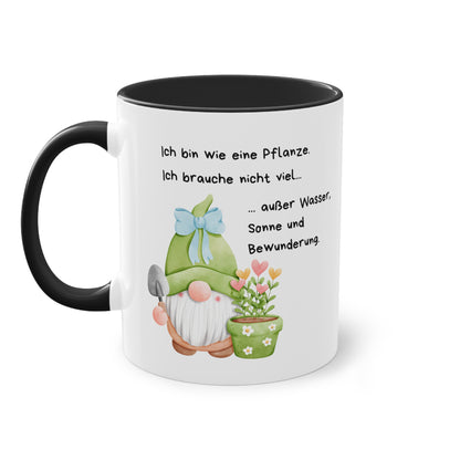 Ich bin wie eine Pflanze.  - Zwei-Ton-Kaffeetasse