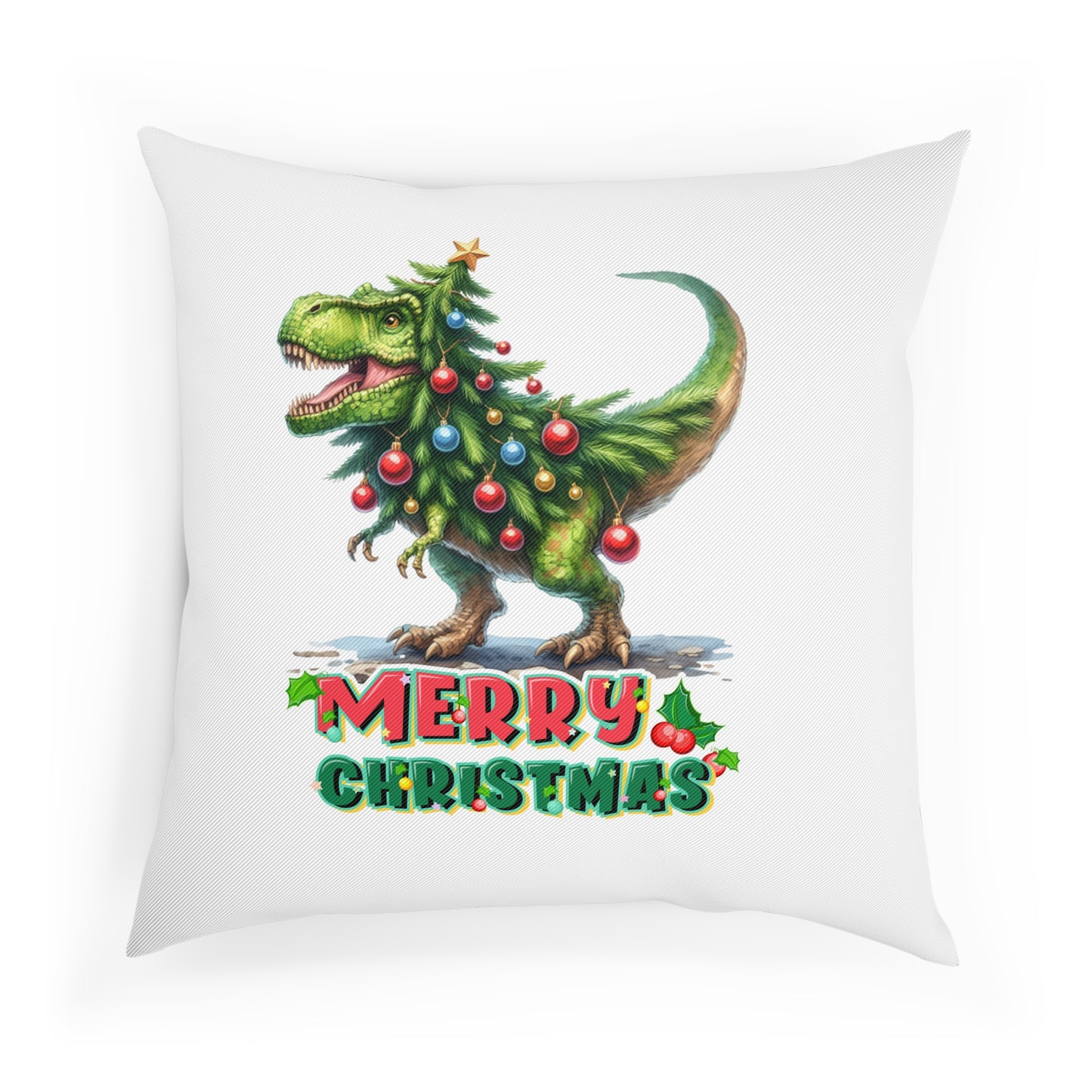 Merry Christmas T-Rex - Sofa-/Dekokissen