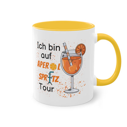 Ich bin auf Aperol Spritz Tour - Zwei-Ton-Kaffeetasse