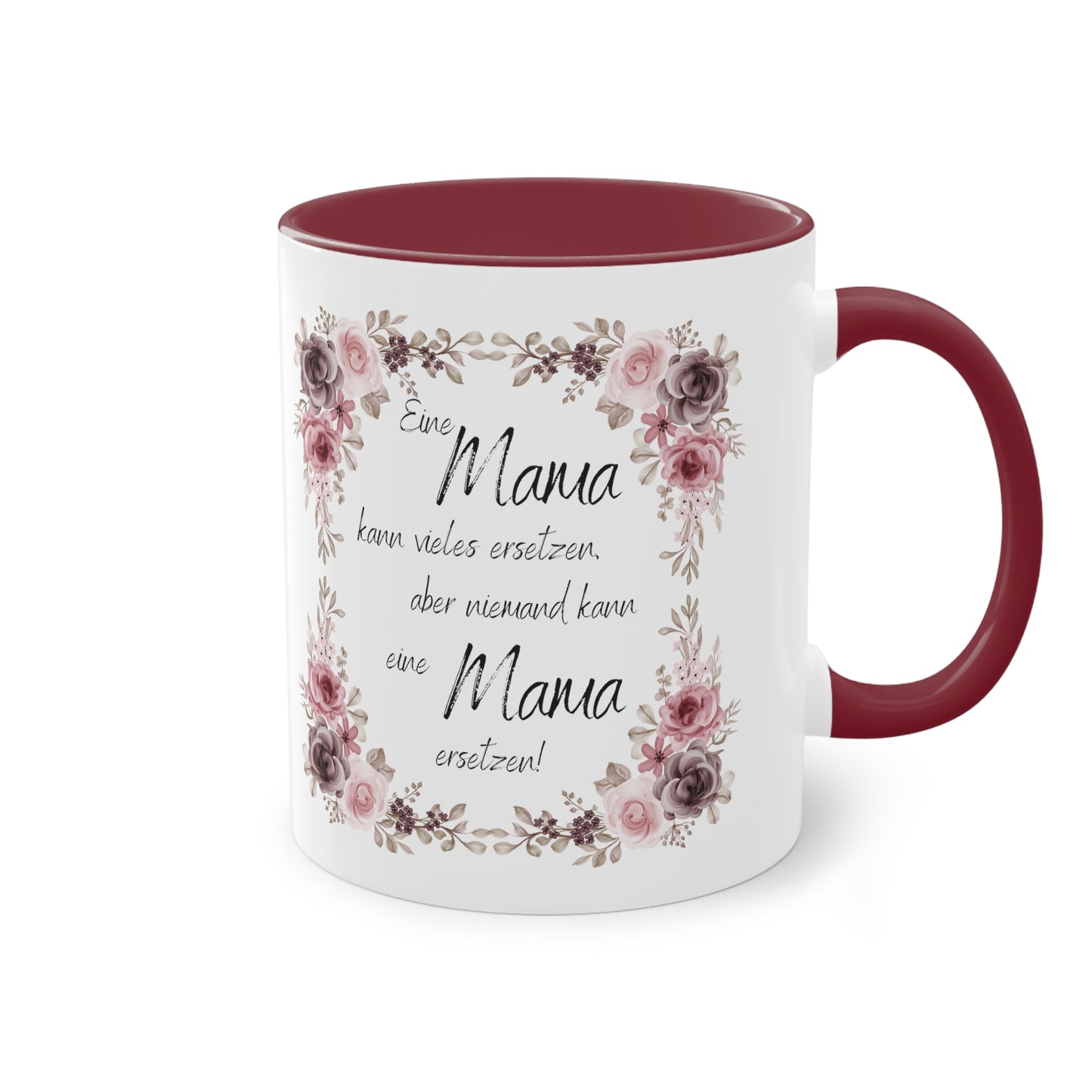 Eine Mama kann vieles ersetzen, aber niemand kann eine Mama ersetzen - Zwei-Ton-Kaffeetasse