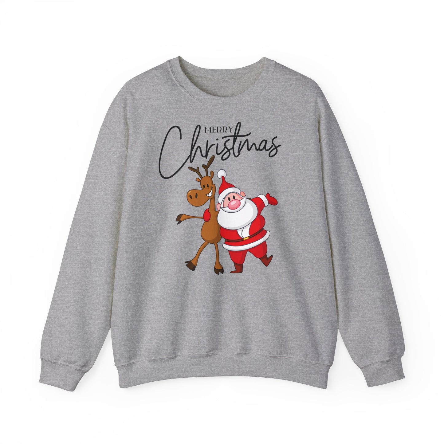 Merry Christmas Rentier und Santa  - Unisex Sweatshirt