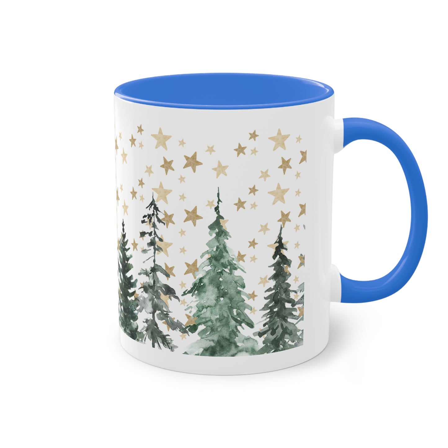 Tannenbaumlandschaft - Zwei-Ton-Kaffeetasse