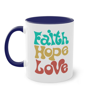 Faith, Hope, Love - Zwei-Ton-Kaffeetasse