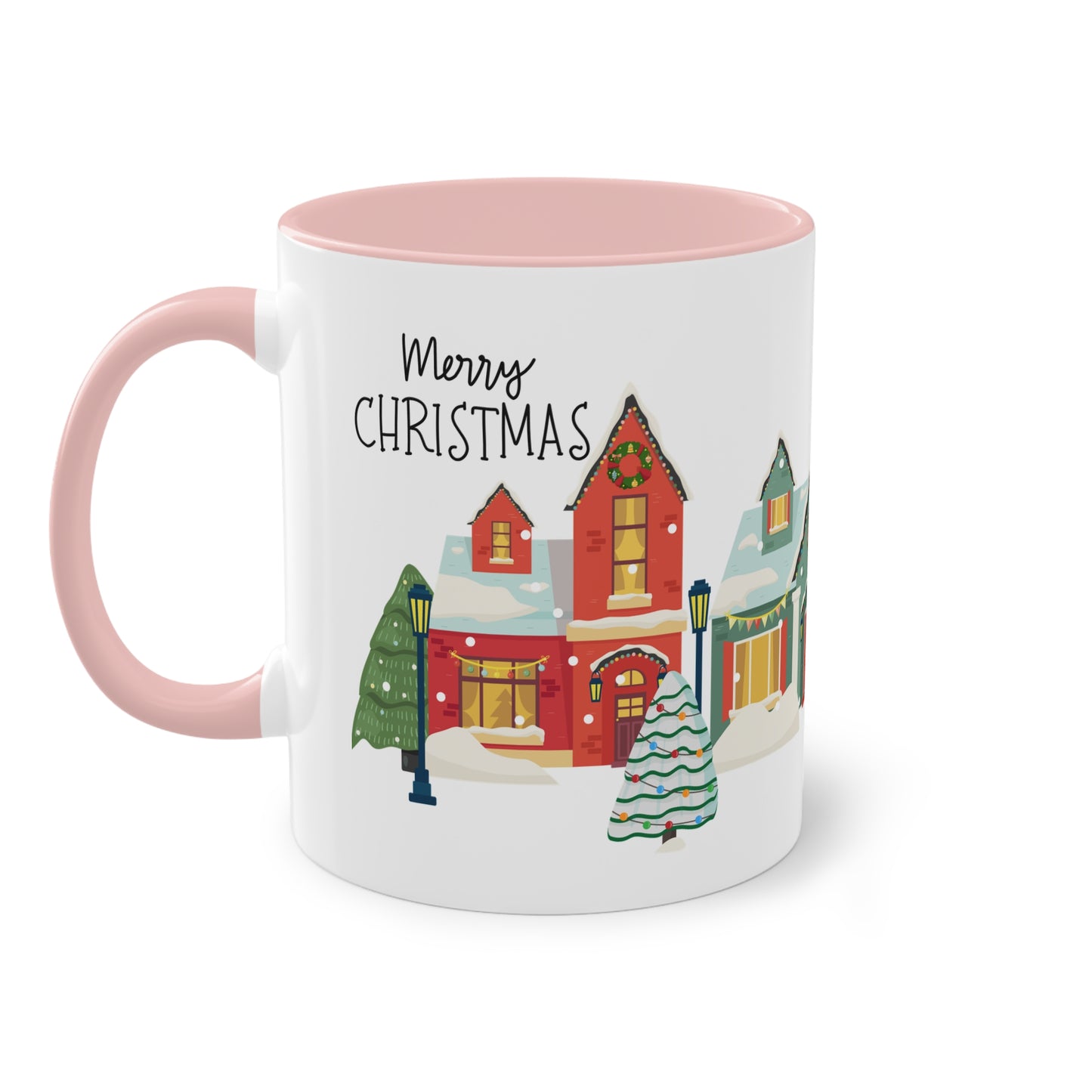 Merry Christmas Landschaft - Zwei-Ton-Tasse