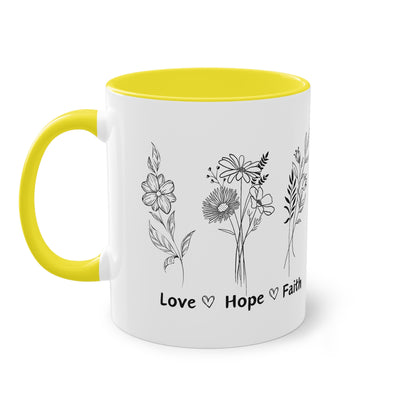 Love, Hope, Faith - Zwei-Ton-Tasse