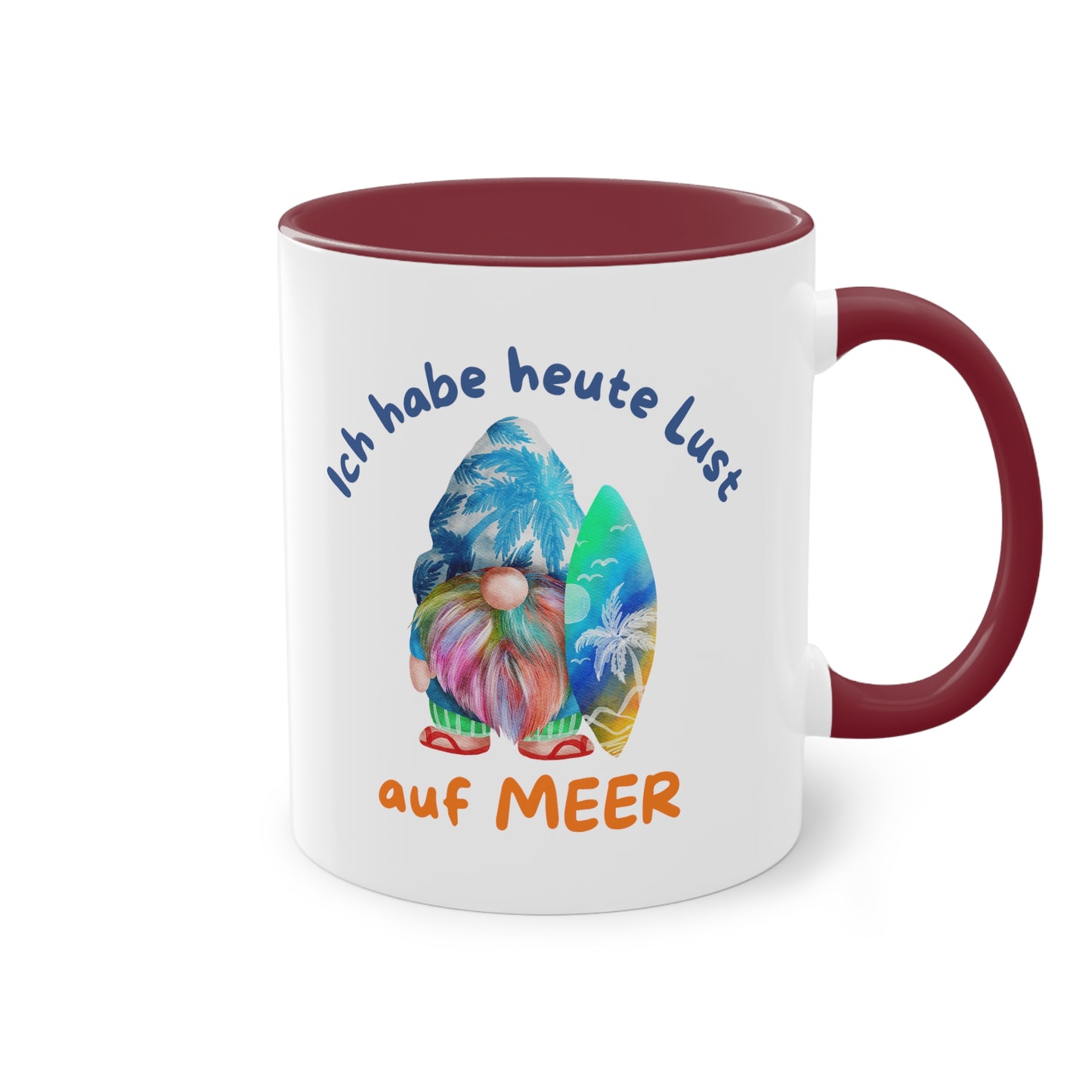 Ich habe heute Lust auf Meer - Zwei-Ton-Kaffeetasse