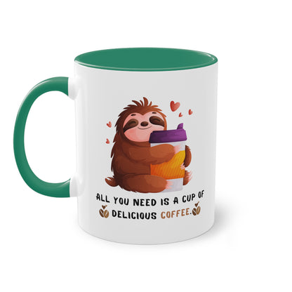 All you need is a cup of delicious coffee - Zwei-Ton-Kaffeetasse