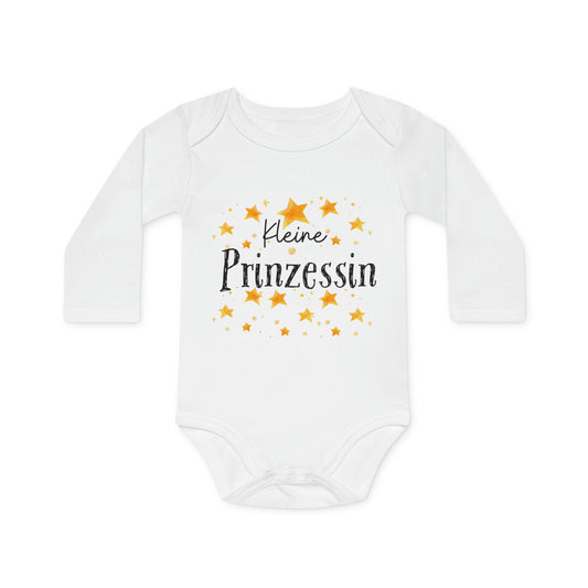 Bio-Langarm-Baby-Strampler - Kleine Prinzessin (Variante 1)